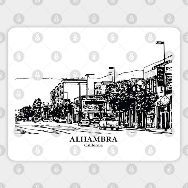 Alhambra - California Magnet by Lakeric